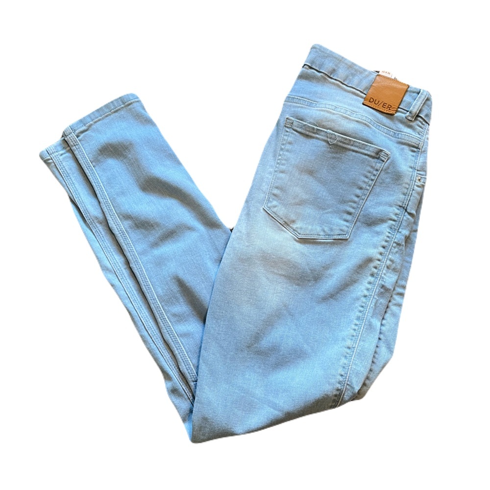 DU/ER 32 x 31  Light Wash Slim Fit Stretch Denim Jeans